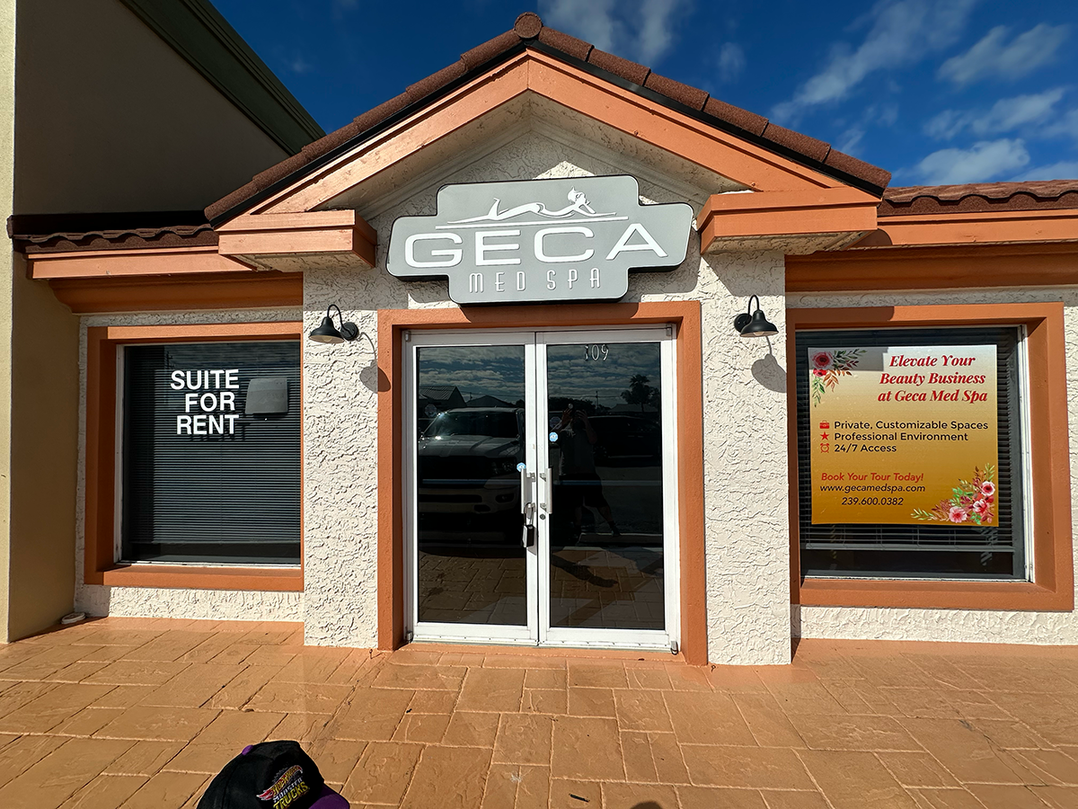 Street view of the Geca Med Spa entryway