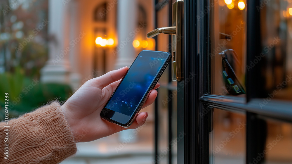 Image of someone holding a cellular phone searching for contact information about Geca med Spa