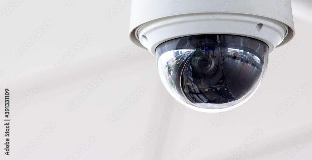Image of a security camera installed in one of the five private salon rooms at Geca Med Spa