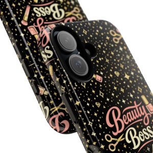 Beauty Boss Tough Phone Case — Glam Cosmetic Pattern Protective Cover