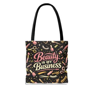 Beauty Boss Tote Bag - 'Beauty Is My Business' Makeup Artist Cosmetic Shopper